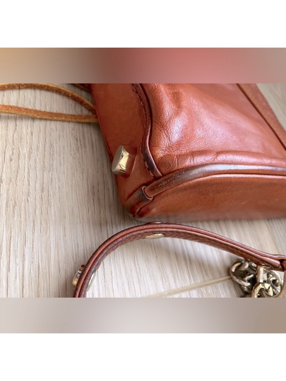 Rebecca Minkoff Mini MAC Convertible Crossbody Bag | Tan Leather - Picture 9 of 14